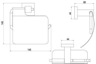 Держатель для туалетной бумаги Timo Selene хром 10042/00